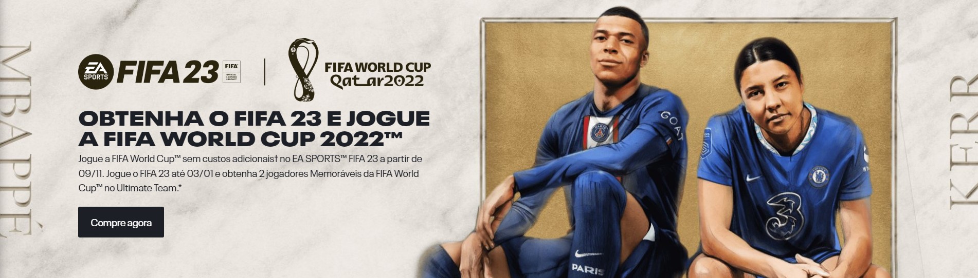 FIFA 23 terá capas com Mbappé e Sam Kerr; confira
