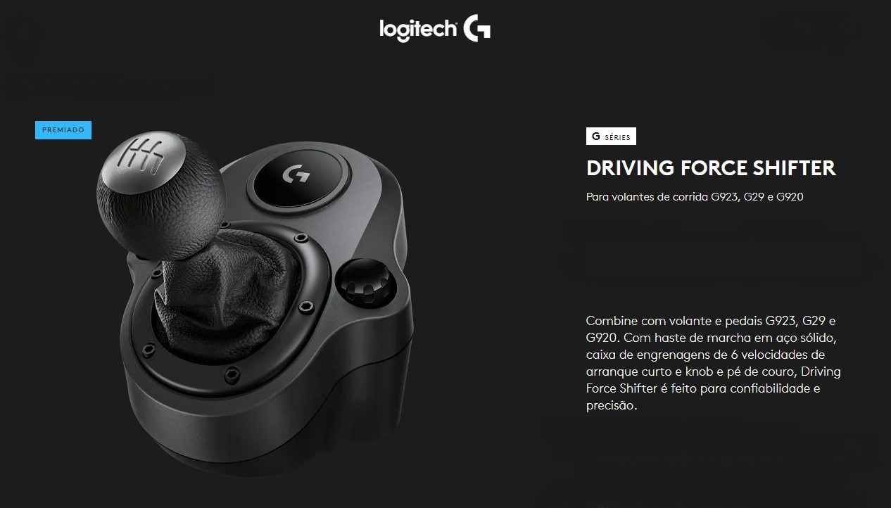 Câmbio Logitech G Driving Force - Compatível com Volantes Logitech G29 -  Game X